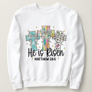 Han är Risen Christian Påsk Bible Verse T Shirt