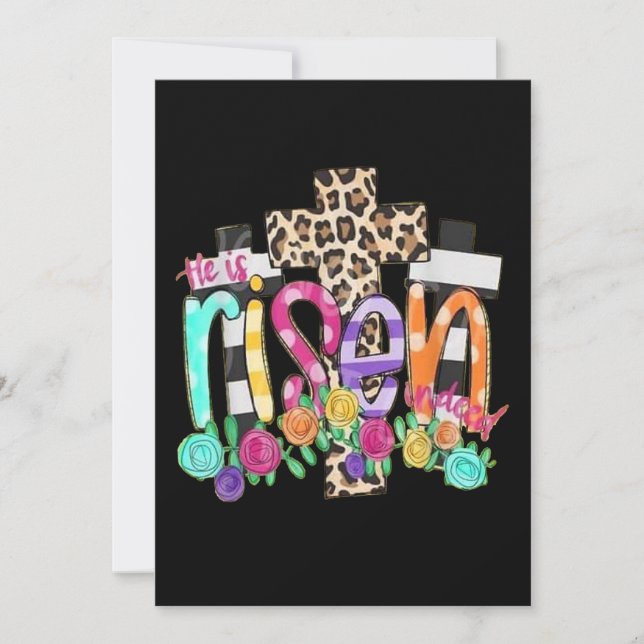 Han är Risen Christian Påsk Inbjudningar (Framsida)