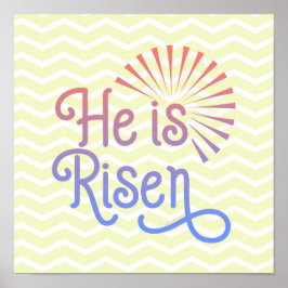 Han är Risen Christian Påsk Retro Poster