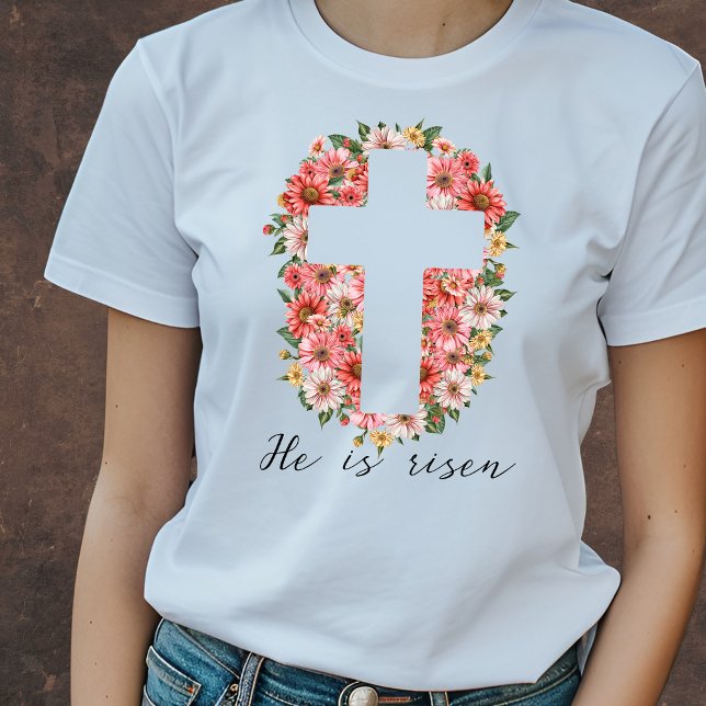 Han är Risen Christian T Shirt (Skapare uppladdad)