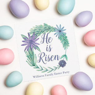 Han är Risen Elegant Religiösa Påsk Party Brunch Inbjudningar