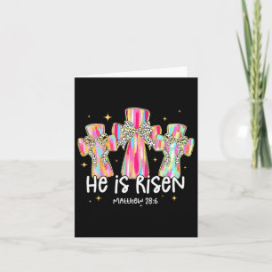 Han är Risen Jesus Christian Glad påsk Women Kid Kort