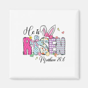 Han är Risen Jesus Christian Glad påsk Women Kid Magnet