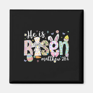 Han är Risen Jesus Christian Glad påsk Women Kid Magnet