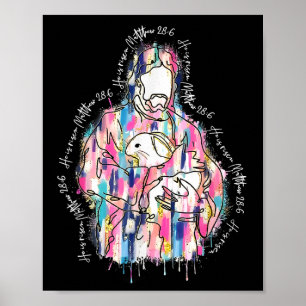 Han är Risen Jesus Christian Glad påsk Women Kid Poster