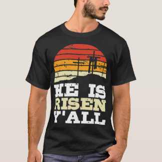 Han är Risen Jesus Glad påsk Kor Christian Fa T Shirt