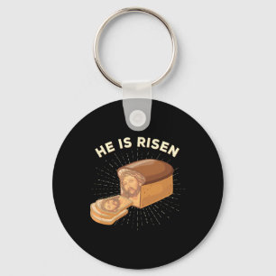 Han är Risen Jesus Kristus Påsk Pun Christian Brea Nyckelring