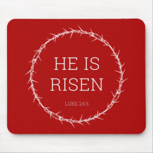 Han är Risen Jesus Kristus Resurrecept Påsk Kron Musmatta