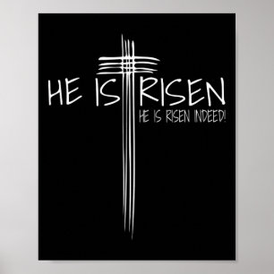 Han är Risen Jesus Påsk Christian Faith Gift Poster
