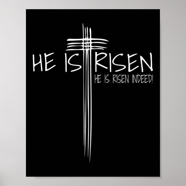 Han är Risen Jesus Påsk Christian Faith Gift Poster (Framsidan)