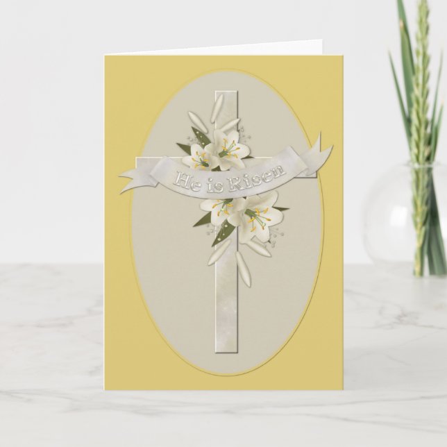 Han är Risen Kor Christian Påsk Greeting Card Helgkort (Framsida)
