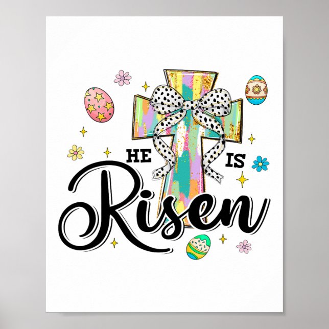 Han är Risen Kor Coquette Bow Eggs Christian Öster Poster (Framsidan)