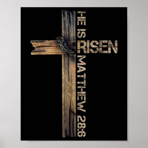 Han är Risen Kor Jesus Religiösa Christian Faith Poster