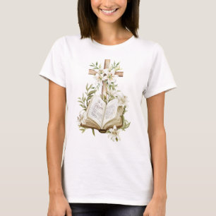 Han är Risen Kor med Bibeln Påsk T Shirt