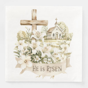 Han är Risen   Kor med kyrkan Påsk Pappersservett