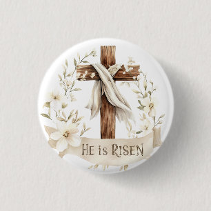 Han är Risen Kor Påsk Knapp