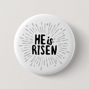 Han är Risen Kristus Risen Quotes Påsk Art Resu Knapp
