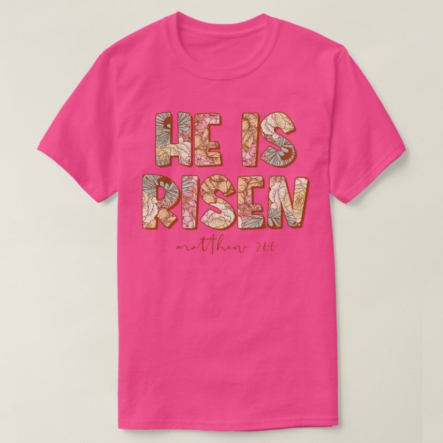 Han är Risen Matthew T Shirt (Design framsida)