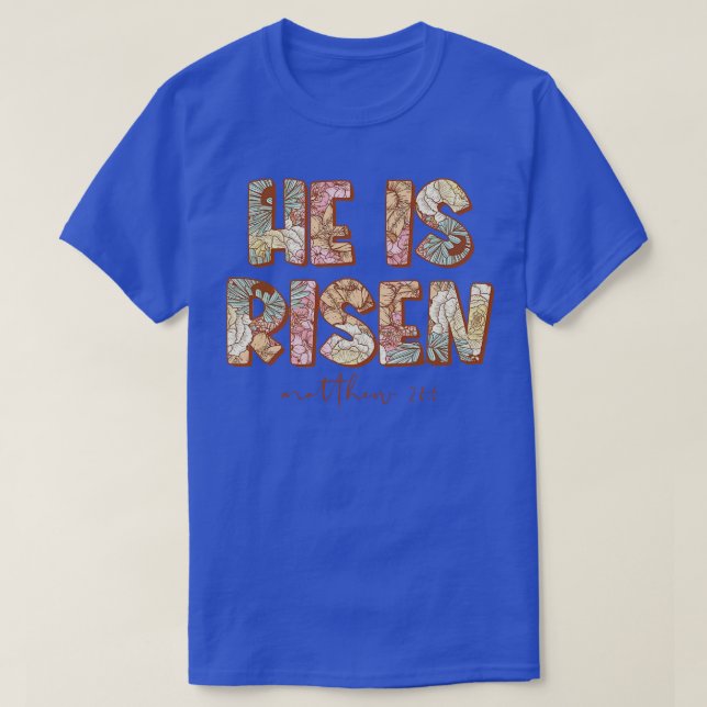 Han är Risen Matthew T Shirt (Design framsida)