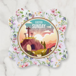 Han är Risen och Firande av Resurrection Söndag Gåvor Etiketter