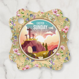 Han är Risen och Firande av Resurrection Söndag Gåvor Etiketter