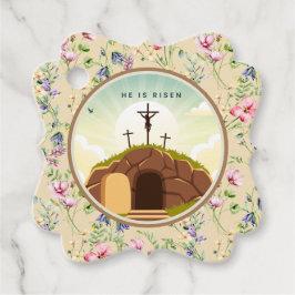 Han är Risen och Firande av Resurrection Söndag Gåvor Etiketter