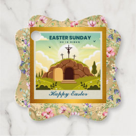 Han är Risen och Firande av Resurrection Söndag Gåvor Etiketter