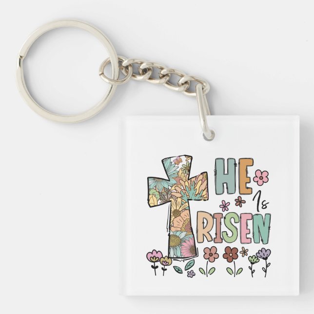 Han är Risen Påsk Blommigt Jesus Kor (Framsidan)