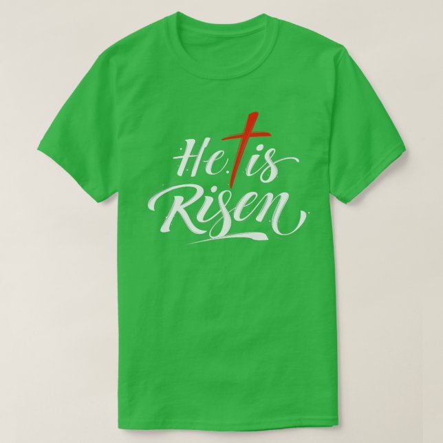 Han är Risen Påsk Jesus T Shirt (Design framsida)