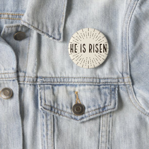 Han är Risen Påsk Sol, sprast Pin Button Knapp