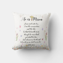 Han är Risen Pillow-Påsk Gift Kudde