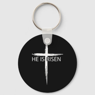 Han är Risen Pocket Christian Påsk Jesus Religiou Nyckelring