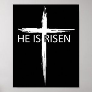 Han är Risen Pocket Christian Påsk Jesus Religiou Poster