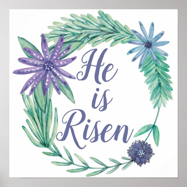 Han är Risen Religiösa Christian Inspirational Poster (Framsidan)