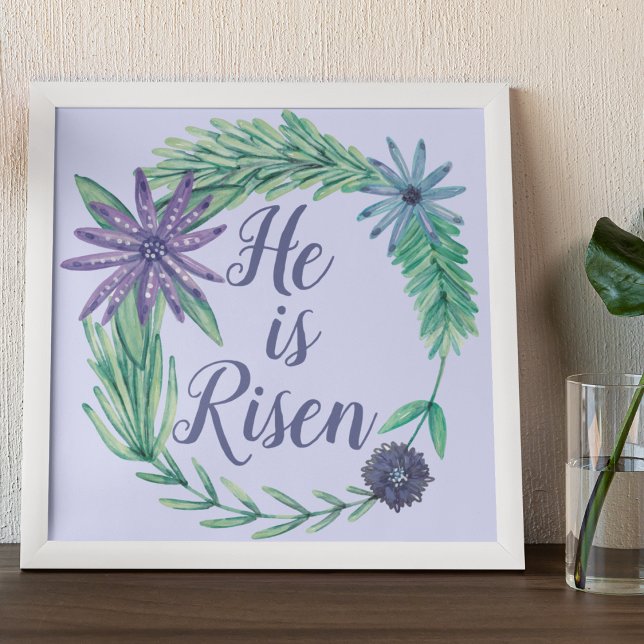 Han är Risen Religiösa Påsk Blommigt Poster (Skapare uppladdad)