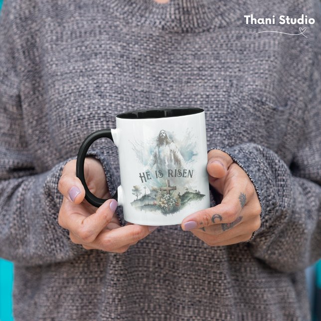 Han är Risen Religiösa Påsk Christian Kor Mugg (Skapare uppladdad)