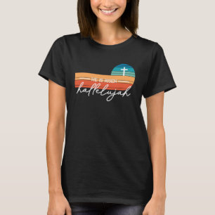 Han är Risen Retro Sunset Vintage Coola Classic Ha T Shirt