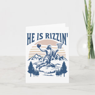 Han är Risen Rizzin'Påsk Jesus Christian Faith B Kort
