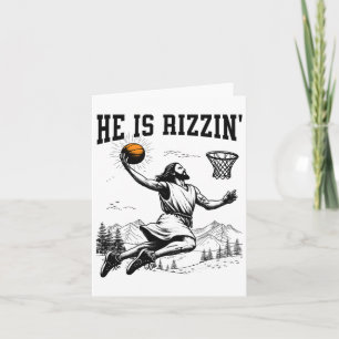 Han är Risen Rizzin'Påsk Jesus Christian Faith B Kort