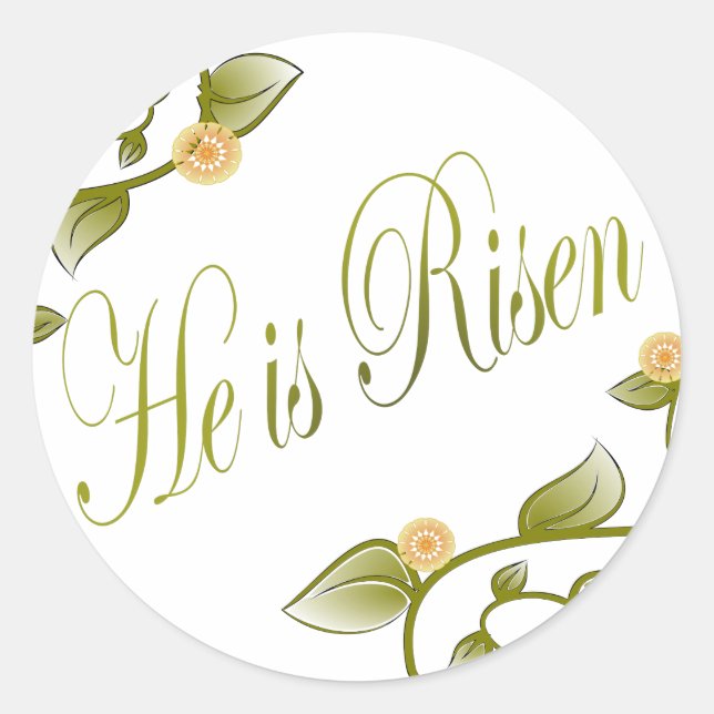 Han är Risen Runt Klistermärke (Framsida)