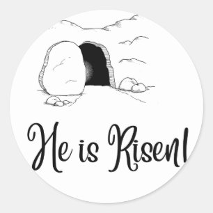 Han är Risen! Runt Klistermärke