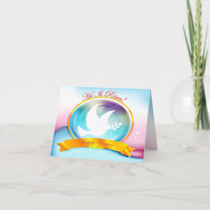 Han är Risen! Vit Dove of Peace Glad påsk Card Helgkort