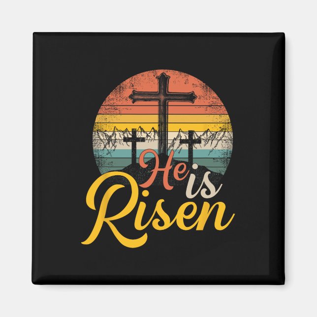 Han är riserad - Christian Påsk Jesus Magnet (Framsidan)