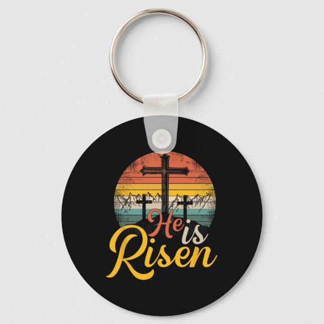 Han är riserad - Christian Påsk Jesus Nyckelring (Framsida)