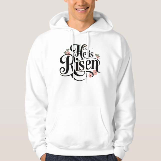Han är riserad hoodie (Framsida)