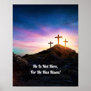 Han är riserad/Påsk - redigerbar text Poster