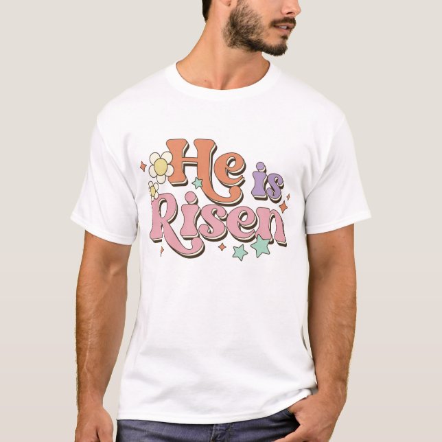 Han är riserad t shirt (Framsida)