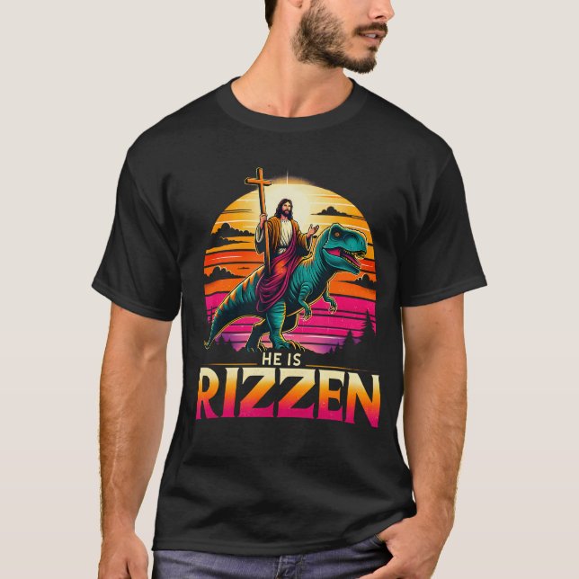Han är Rizzen Christian är Rizzen Christian Jesus  T Shirt (Framsida)