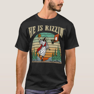Han är Rizzin Basketball Retro Christian T Shirt