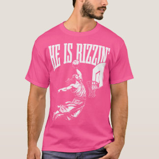 Han är Rizzin Funny Jesus Basketball Meme T Shirt